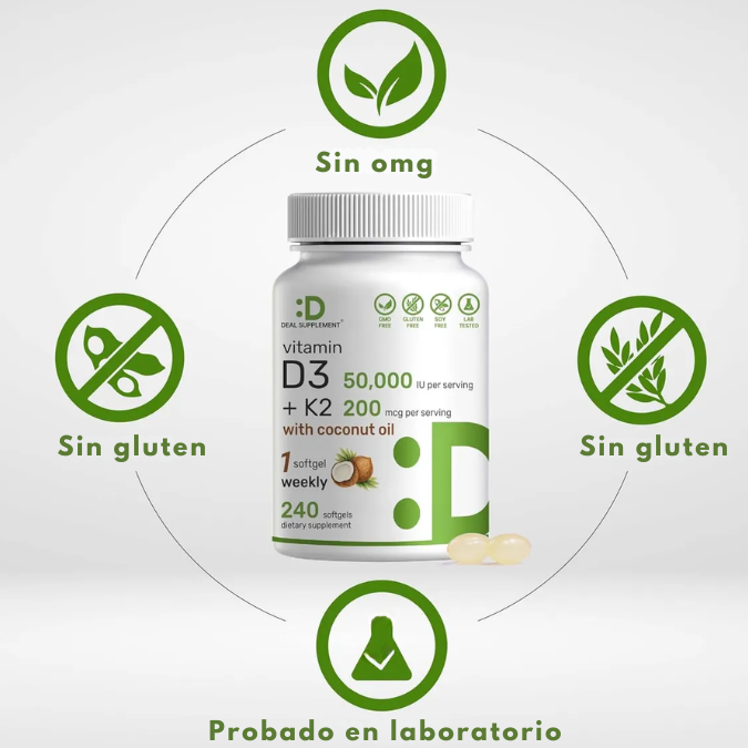 Vitamina D3 + K2 | Refuerza tu ánimo, tus huesos y tu corazón en un solo paso