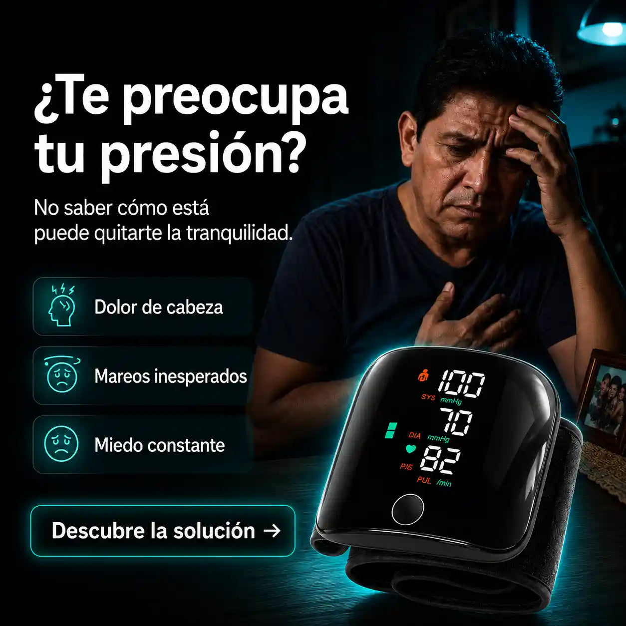 PulsoCare™ - Control Rápido de Presión — Monitor Digital de Muñeca