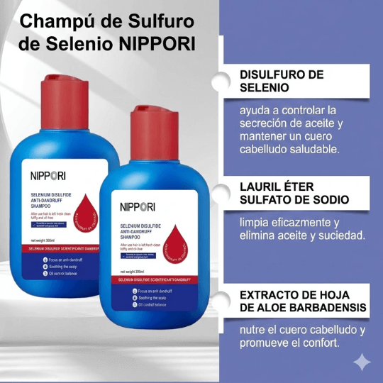 Nippori - Elimina el Hongo de la Caspa y Detiene la Caída