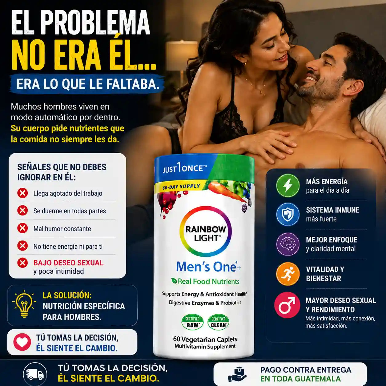 Multivitamínico Todo en Uno - Rainbow Light Mens 60 Capsulas