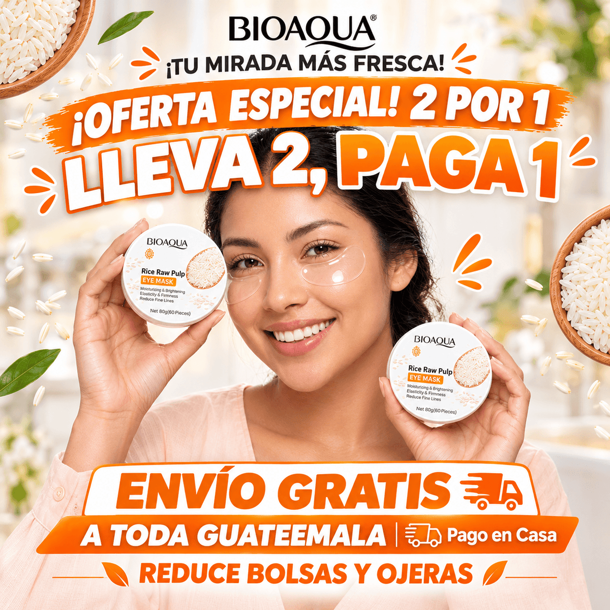 Oferta Especial 2x1 Bioaqua Rice Raw Pulp™: Hidratación y Cuidado Intenso para Tu Mirada
