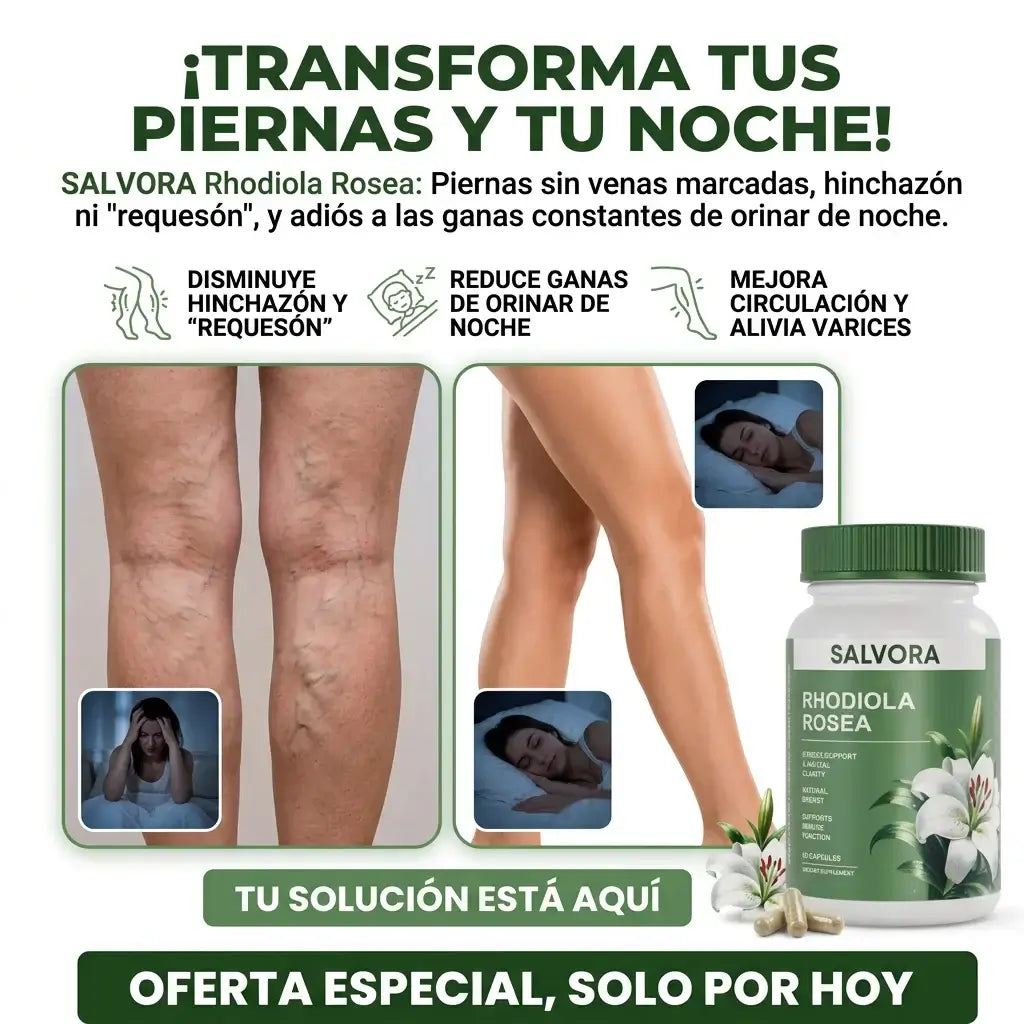Rhodiola Balance: Adiós a las venas marcadas y a las noches sin dormir.
