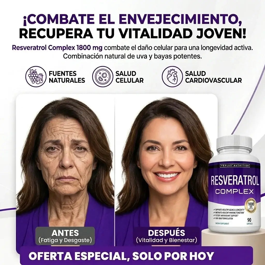 Resveratrol Complex - Resultados visibles desde las primeras semanas