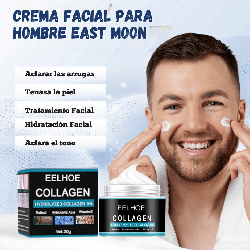 Crema Facial Para Hombre East Moon® - Colágeno Para Hombres