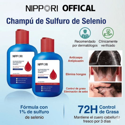 Nippori - Elimina el Hongo de la Caspa y Detiene la Caída