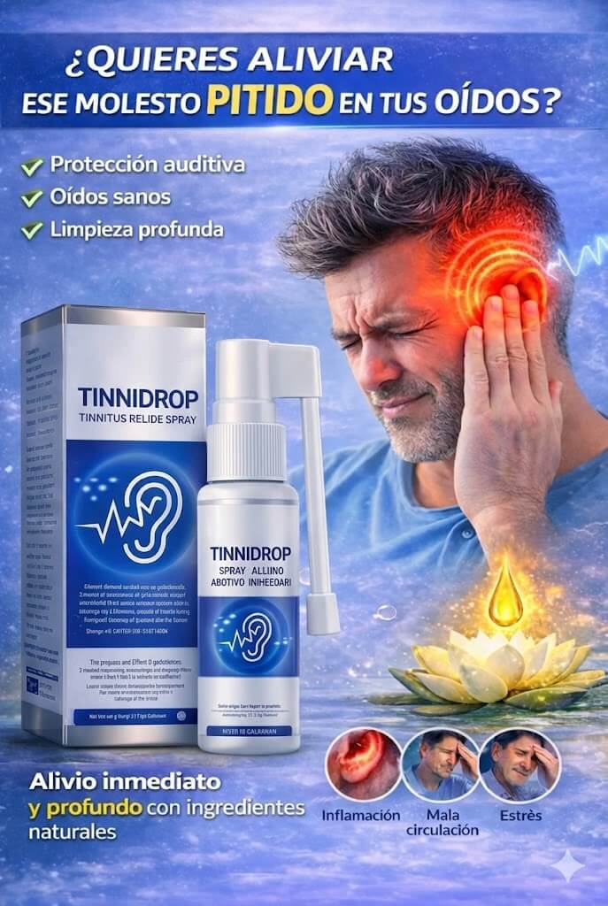 TINNIDROP | SPRAY PARA EL ALIVIO DEL ZUMBIDO, PIQUIÑA Y PITIDOS CONSTANTES EN LOS OÍDOS